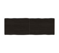 Vidaxl Table Top Dark Brown 140X50X(2-4) Cm Treated Solid Wood Live Edge, Brown