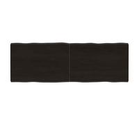 vidaXL Table Top Dark Brown 140x50x(2-4) cm Treated Solid Wood Live Edge