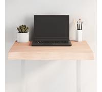 Table Top Solid Oak Natural 60x60x6 cm Live Edge Untreated Hardwood Panel