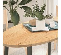 Table Top Solid Oak Natural Oval 80x40x2 cm Fine Sanded Coffee TableHandmadeXL