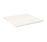 Table Top Solid Pine 70x70x2.5 cm White Treated Round-Edge Rustic Coffee CafeTop