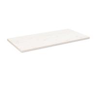 Table Top Solid Pine Wood White 110x60x2.5cm Rectangular Round-Edged Surface Use