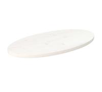 Table top solid pine wood white 80x40x2.5 cm untreated rustic customizable DIY