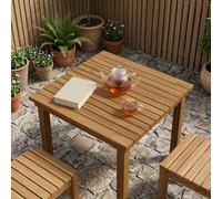 Table Top Solid Teak Wood Square 60x60x3.5cm Natural Brown Indoor/Outdoor Sealed