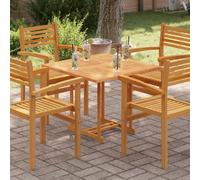 Table Top Solid Teak Wood Square 80x80cm 2.5cm Thick Natural Finish Fine Sanded
