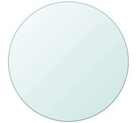 Vidaxl Table Top White 50X0.8 Cm Tempered Glass With Marble Design