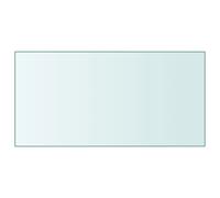 Table Top Tempered Glass Transparent 50 x 100 cm 0.6cm Thick Crystal ClearTop UK