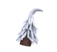 Table Top Tilted Holiday Tree Decorative Piece Pet Foliages And Wood Base For Festival Cheer PET Foliage Holiday Decoration