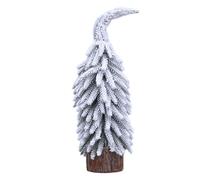 Table Top Tilted Holiday Tree Decorative Piece Pet Foliages And Wood Base For Festival Cheer Wooden Base Tilted Christmas Tree Ornament
