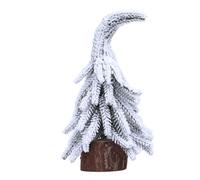 Table Top Tilted Holiday Tree Decorative Piece Pet Foliages And Wood Base For Festival Cheer Wooden Base Tilted Christmas Tree Ornament