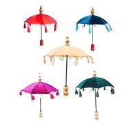 TABLE Top Umbrella,Brach Table Decor,Coastal Table Decor,Wooden Umbrella Boho Umbrellas, Balinese Umbrellas Table Centerpiece Wedding Decoration Item 5 piece