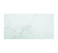 Table Top White 100x50cm 6mm Tempered Glass Marble Design Durable ScratchResist
