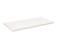 Table Top White 100x60x2.5 cm Solid Wood Pine Rectangular Berkfield Home White One Size