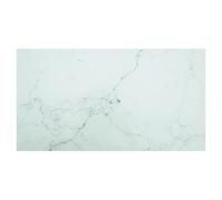 Table Top White 120x65cm 8mm Tempered Glass Marble Design Rectangular for Dining