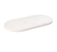 Table top white 80x40x2.5cm solid pine wood untreated rustic cafe table side or