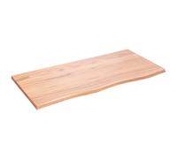 vidaXL Table Top Light Brown 100x50x2 cm Treated Solid Wood Oak