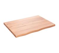 vidaXL Table Top Light Brown 80x60x4 cm Treated Solid Wood Oak