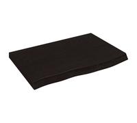 (dark grey, 60 x 40 x 4 cm) vidaXL Table Top Wooden Desk Top Dining Table Top Untreated Solid Wood Oak