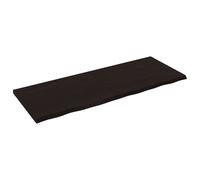 Vidaxl Table Top Dark Brown 160X60X(2-4) Cm Treated Solid Wood Oak, Brown