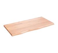 vidaXL Table Top Light Brown 80x40x2 cm Treated Solid Wood Oak