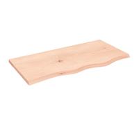 Vidaxl Table Top 80X40X2 Cm Untreated Solid Wood Oak, Brown