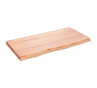 vidaXL Table Top Light Brown 80x40x(2-4) cm Treated Solid Wood Oak UK