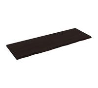 Vidaxl Table Top Dark Brown 180X60X(2-4) Cm Treated Solid Wood Oak, Brown