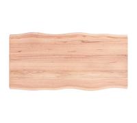 (light brown, 100 x 50 x 2 cm) vidaXL Table Top Wooden Desk Top for Table Treated Solid Wood Oak Live Edge