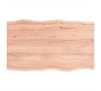 (light brown, 100 x 60 x 2 cm) vidaXL Table Top Wooden Desk Top for Table Treated Solid Wood Oak Live Edge