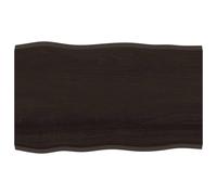 vidaXL Table Top Dark Brown 160x60x(2-4) cm Treated Solid Wood Live Edge