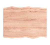 Table Top Wooden Desk Top for Table Treated Solid Wood Oak Live Edge vidaXL