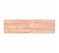 Vidaxl Table Top Light Brown 180X50X(2-4)cm Treated Solid Wood Live Edge, Brown