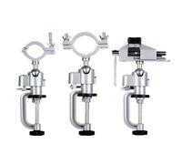 (table vise) 360 Rotating Aluminum Clamp-on Bench Vise for Drills & Grinders - Durable, Stabilizing, Wide Clamp Opening