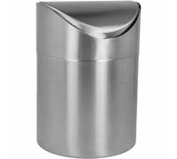 Table Waste Bin Stainless Steel Silver Trash Can Food Breakfast Mini