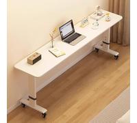Table Wheels 47.2/59In sit Stand Desk, Modern Computer Table, Ergonomic Adjustable, Modern over Bed, for Small Spaces Home