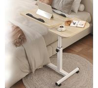 Table Wheels Bed Desk Over The Bed Table with Wheels Table Over The Bed Desk Over Bed Table Desk Bed Table with Wheels Computer Table for Bed Table with Wheels, Black, a, JYLSSKUK, Woodencolor, a