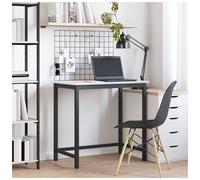 vidaXL Table White 80 x 50 x 77 cm Engineered Wood and Steel