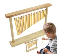 Table Wind Chime - Percussion Musical Instrument with Mallet, Compact Metal Bar | Single Row Desk Wind Chime for Kids Classroom, Relaxation Sound Therapy Music Exercise Accessories