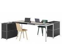 Table with storage elements USM Haller anthracite grey - USM LOOK BOOK 55_33