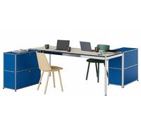 Table with storage elements USM Haller gentian blue - USM LOOK BOOK 55_27