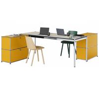 Table with storage elements USM Haller Golden Yellow - USM LOOK BOOK 55_25