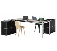 Table with storage elements USM Haller Graphite Black - USM LOOK BOOK 55_30