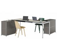 Table with storage elements USM Haller medium grey - USM LOOK BOOK 55_32
