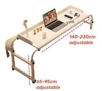Table With Wheels 230Cm Large Mobile Over Bed Desk