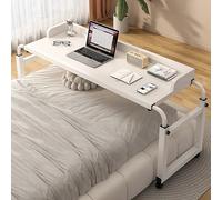 Table with Wheels,Over The Bed Table with Wheels,Over Bed Table with Wheels Adjustable Height Height Adjustable Mobile Table Works As Laptop Cart Computer Table Bed Table for Home or Hospital, Szpxx