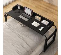 Table with Wheels,Over The Bed Table with Wheels,Over Bed Table with Wheels Adjustable Height Height Adjustable Mobile Table Works As Laptop Cart Computer Table Bed Table for Home or Hospital, Szpxx