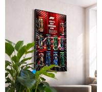 Tableau d'affichage mural pour Lego Speed Champions 10 en 1 F1 Car 77242,77244,77245,77246,77247,77248,77249,77250,77251,80 x 50 cm 802 Auto Support mural (sans modèle)-Resistant LEGO Collectibles (A)