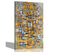Tableau I by Piet Mondrian Canvas Prints Wall Art Pictures Hanging Artwork Living Room Conservatory Portrait 38 x 51cm (15 x 20 inches)