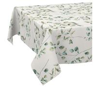 Tablecloth 100 x 140 cm Cotton Polyester Fabric Washable Easy Care Round Oval Rectangular Botanical Cut Edge