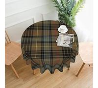 Tablecloth - 60" Round Washable Polyester Table Decorative Table Cover Stewart Hunting Tartan